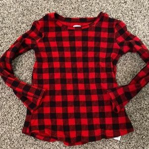 Title girls Christmas plaid king sleeve shirt from old navy